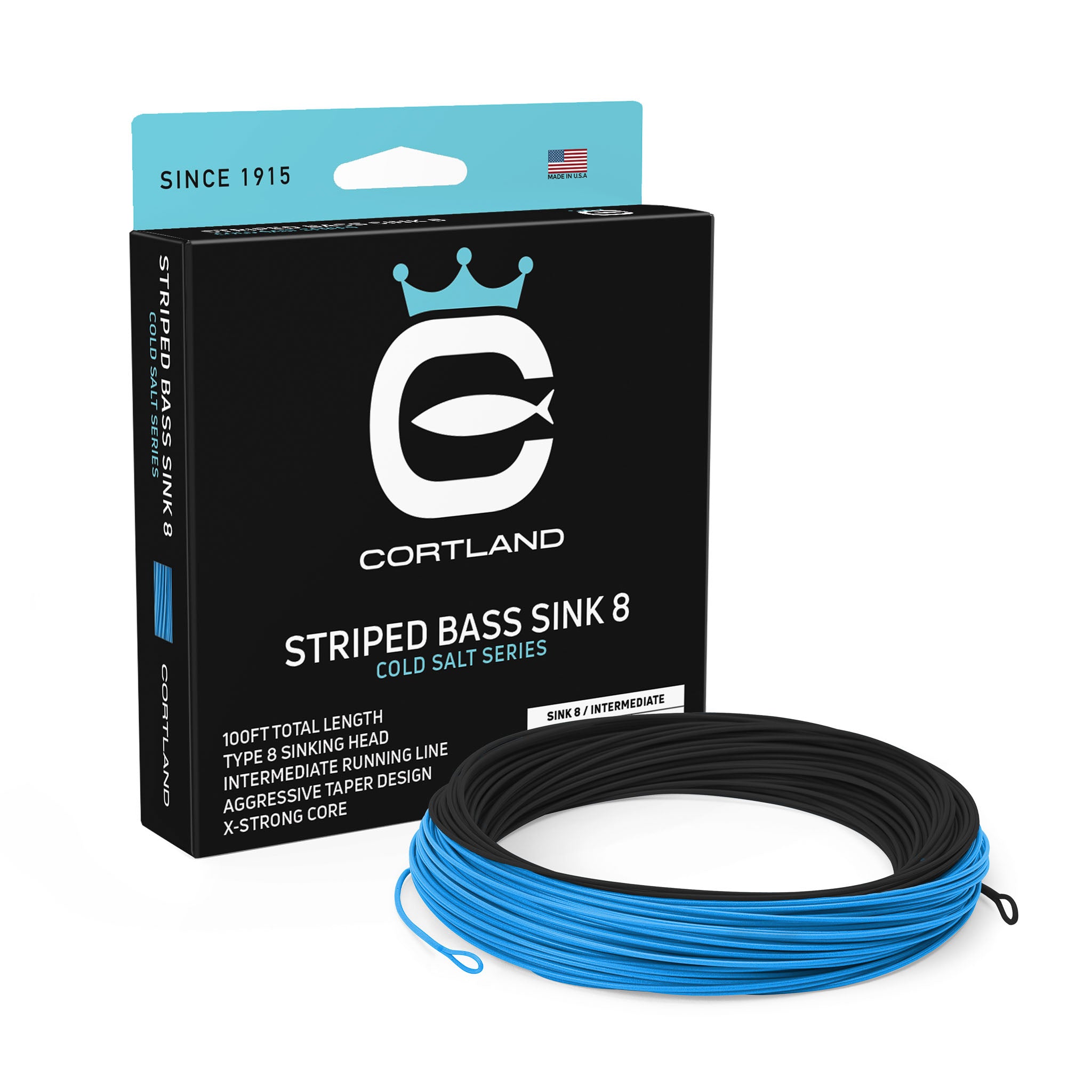 Cortland Cold Salt Series Striped Bass Sink 8 Fly Line - Feather Craft Fly Fishing