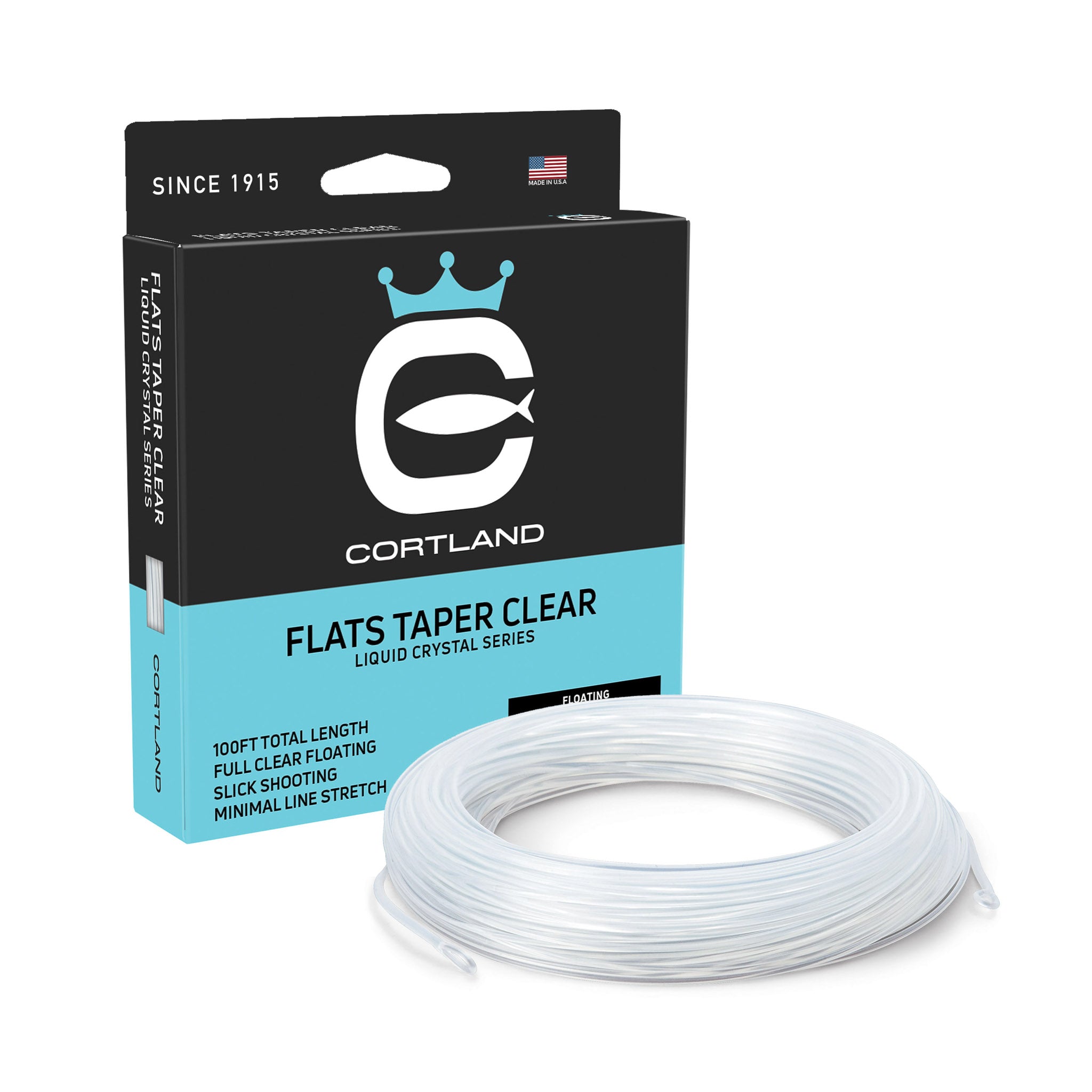 Cortland Liquid Crystal Series Flats Taper Clear Saltwater Fly Line - Feather Craft Fly Fishing