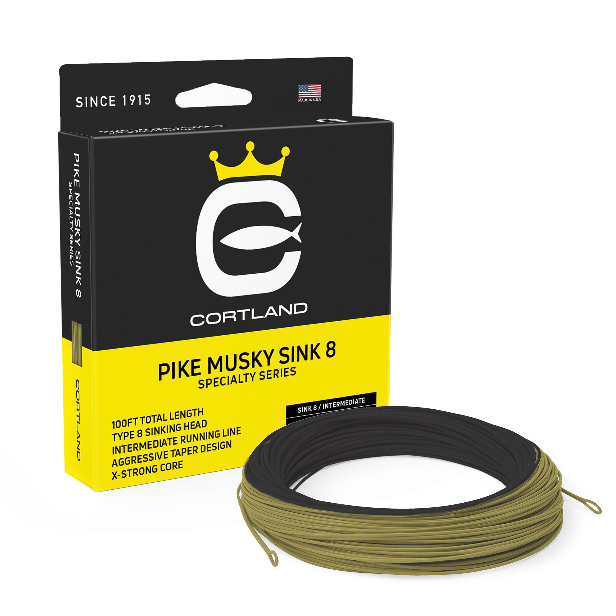 Cortland Specialty Series Pike Musky Sink 8 Fly Line - Feather Craft Fly Fishing