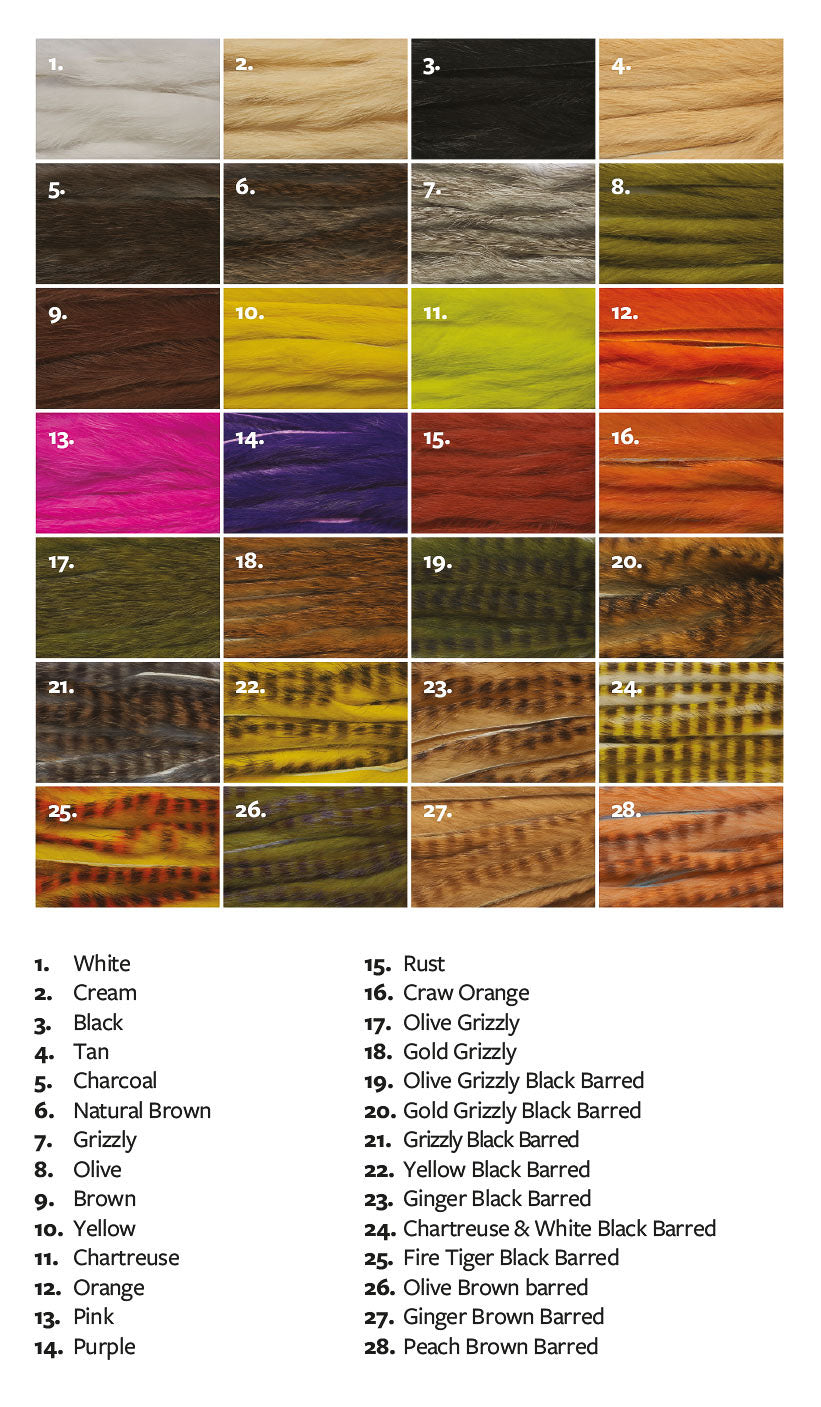 Fulling Mill Premium Micro-Cut Rabbit Strips - Feather Craft Fly Fishing