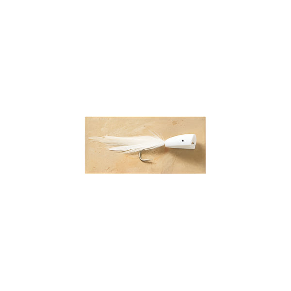 Feather Craft White Baitfish Popper - Feather Craft Fly Fishing