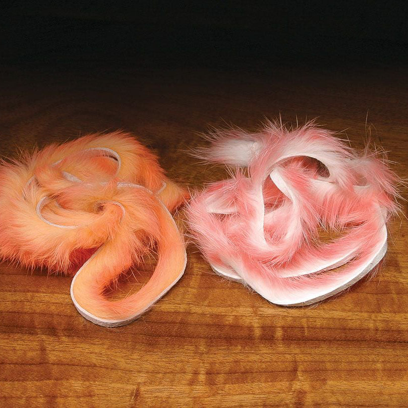 1/8" Two-Tone Rabbit Flesh Strips - Feather Craft Fly Fishing