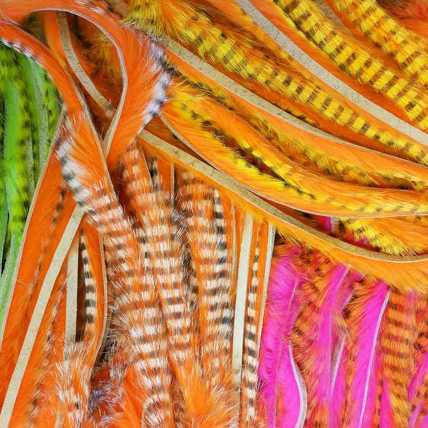 1/4" Tiger Barred Rabbit Strips - Feather Craft Fly Fishing