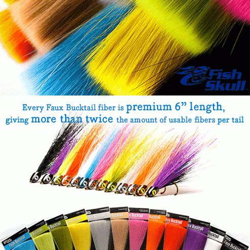 Fish Skull Faux Bucktail - Feather Craft Fly Fishing