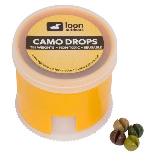 Loon Camo Drops Non-Toxic Tin Removable Weights - Feather Craft Fly Fishing