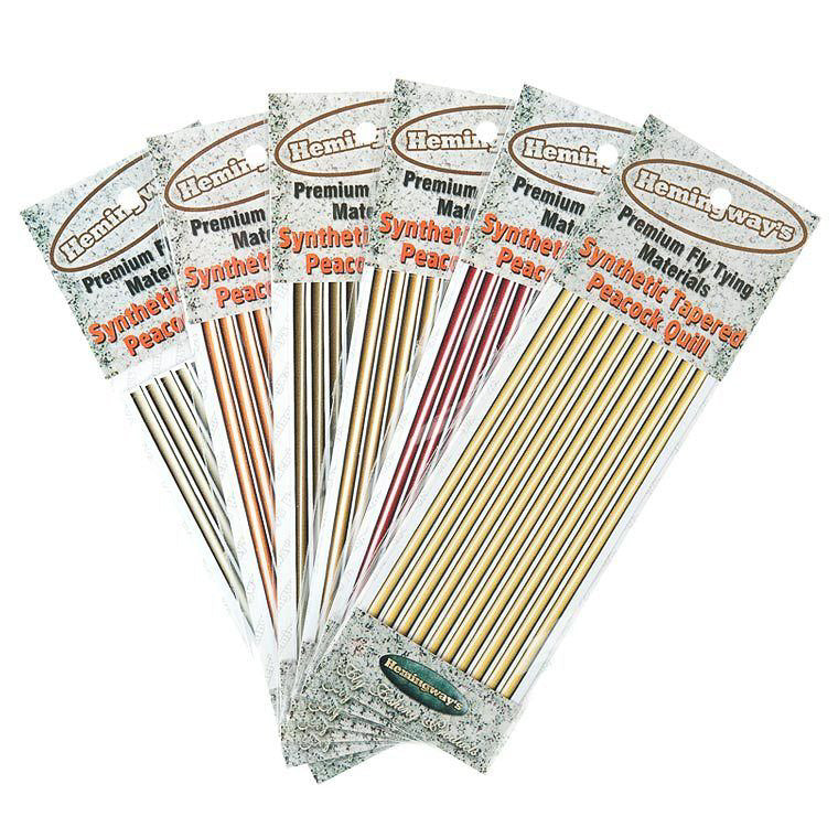 Hemingways Synthetic Tapered Peacock Quill - Feather Craft Fly Fishing