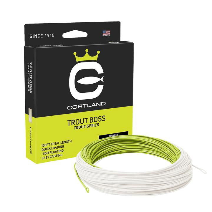 Cortland Trout Boss Floating Fly Line - Chartreuse/White - Feather Craft Fly Fishing
