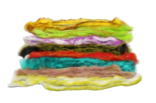 Polychrome Rabbit Strips - Feather Craft Fly Fishing