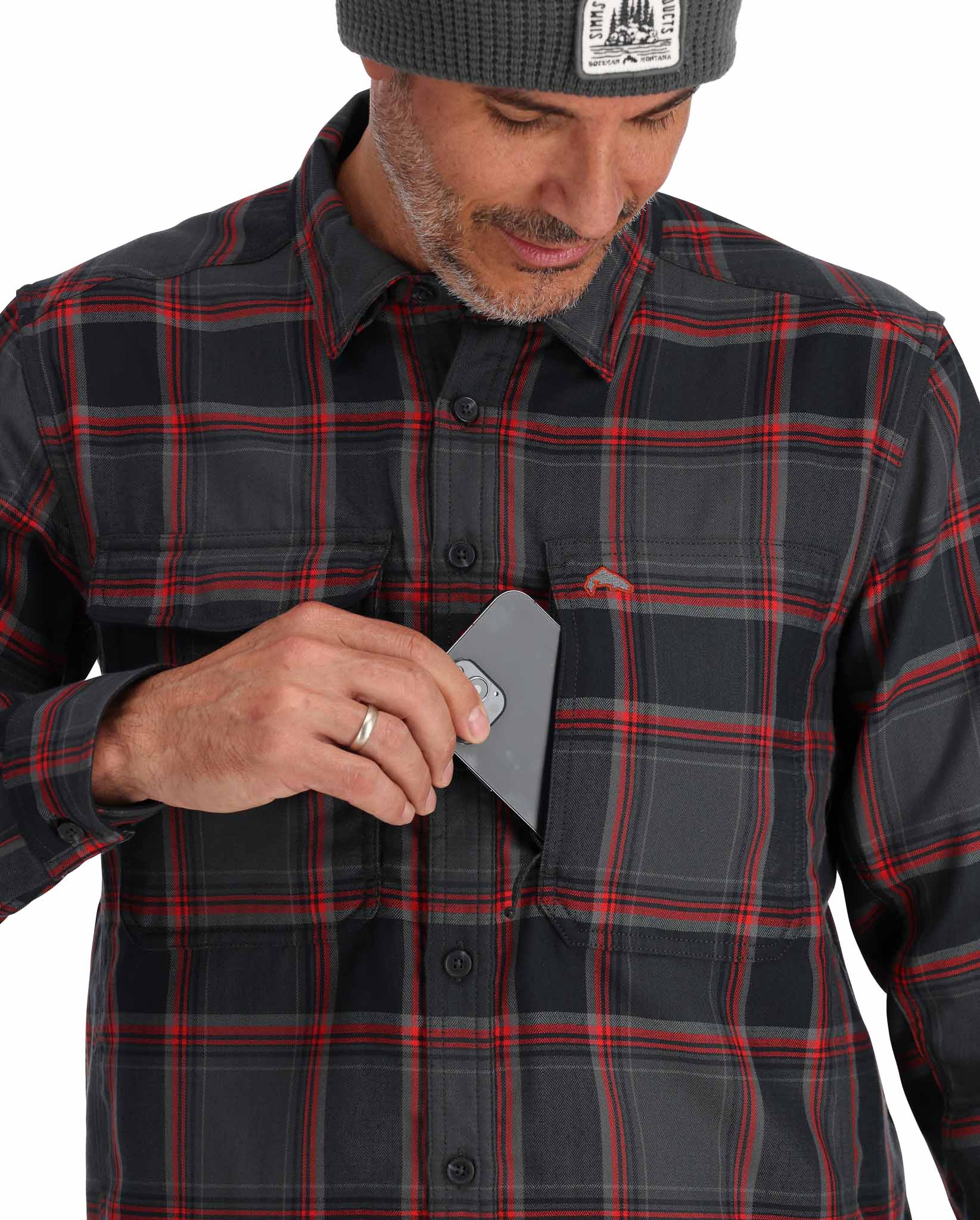 Simms Guide Flannel Shirt - Feather Craft Fly Fishing