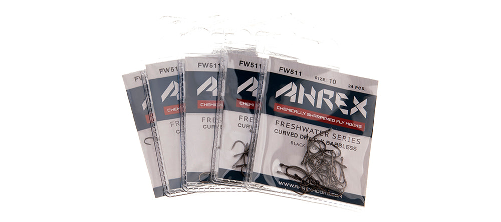 Ahrex FW511 Curved Dry Fly Hook - Barbless - Feather Craft Fly Fishing