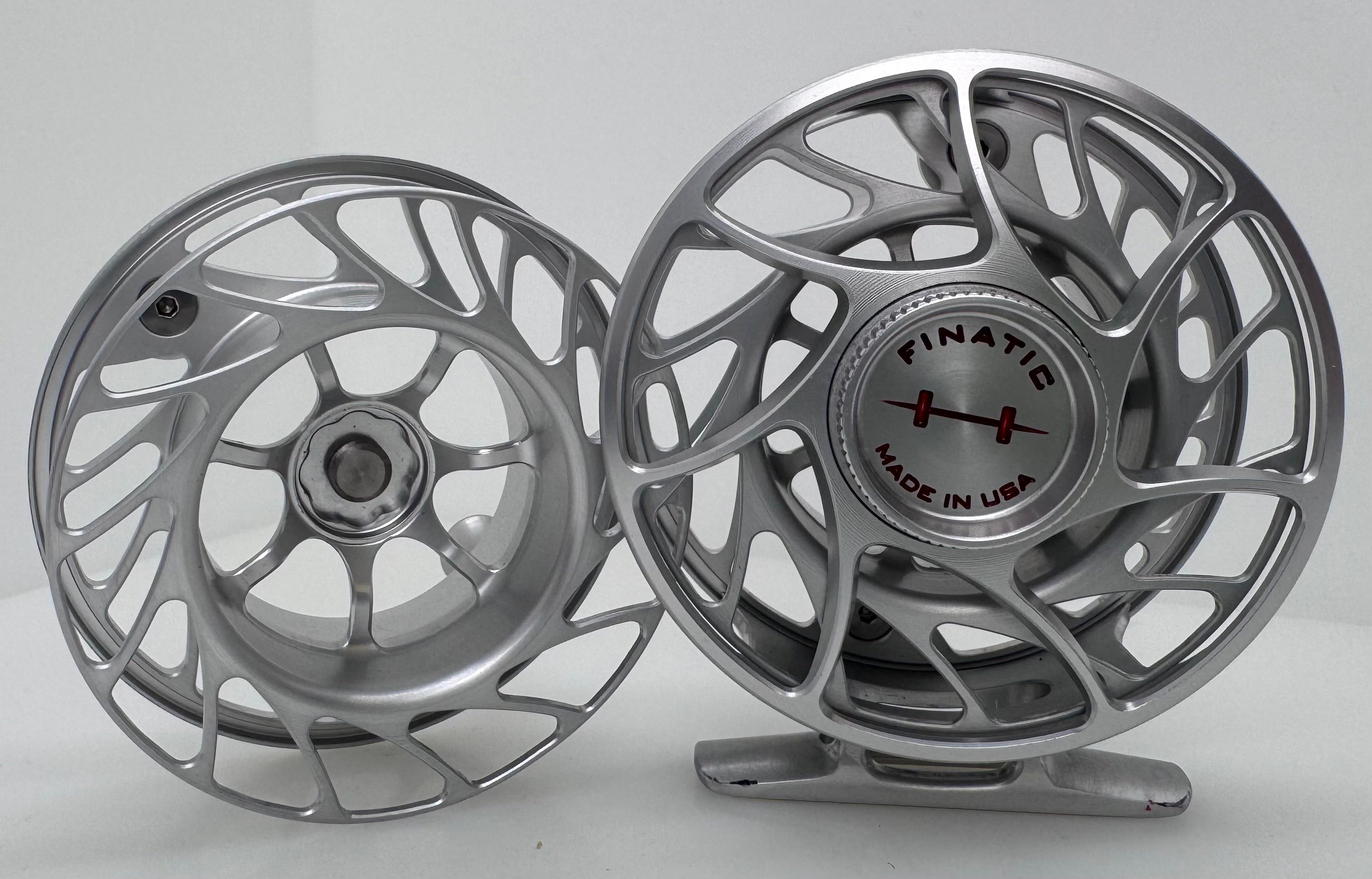 Trade-In Hatch Finatic Fly Reel and Spool Combo Silver/Red - Feather Craft Fly Fishing