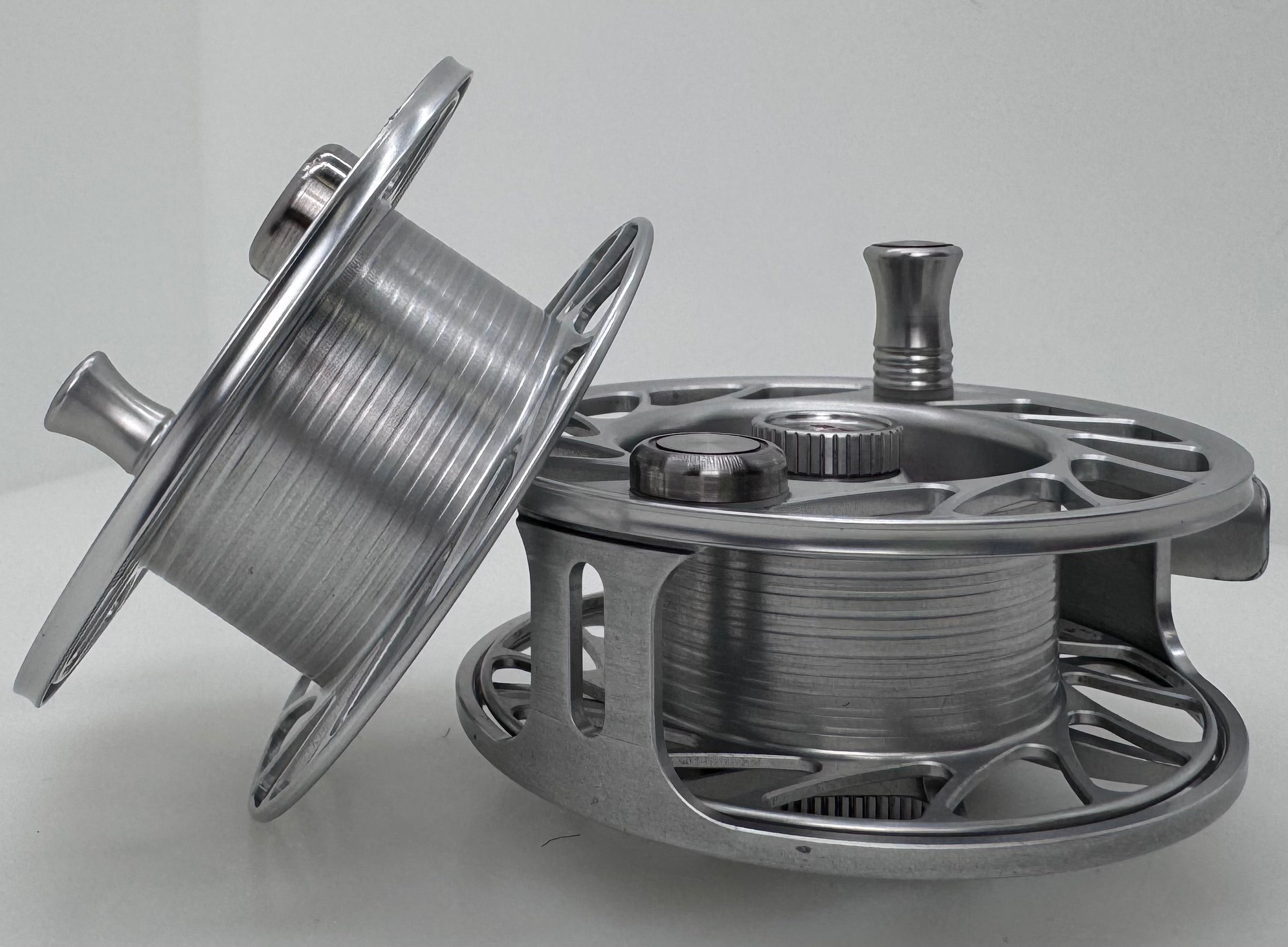 Trade-In Hatch Finatic Fly Reel and Spool Combo Silver/Red - Feather Craft Fly Fishing