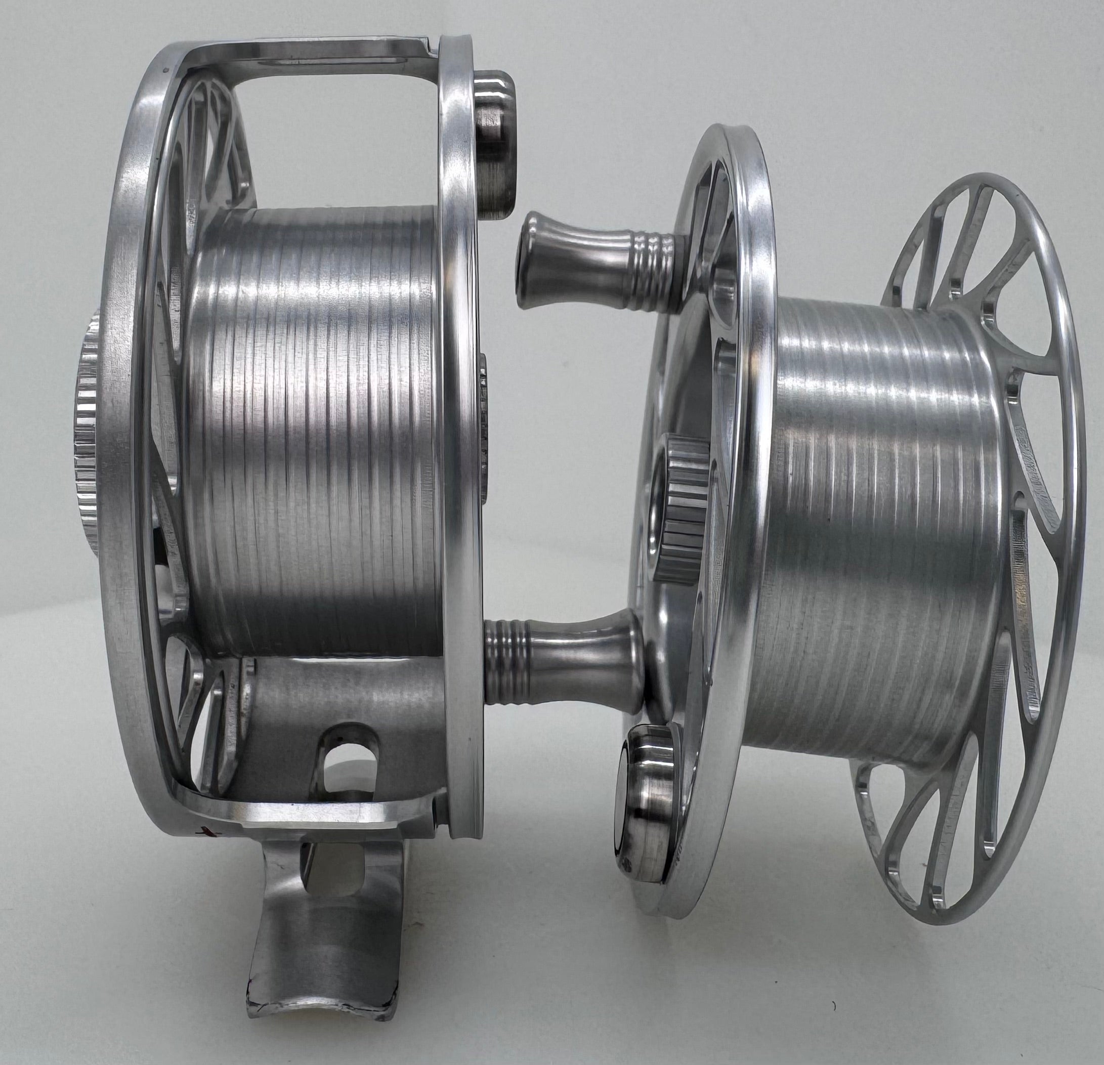 Trade-In Hatch Finatic Fly Reel and Spool Combo Silver/Red - Feather Craft Fly Fishing