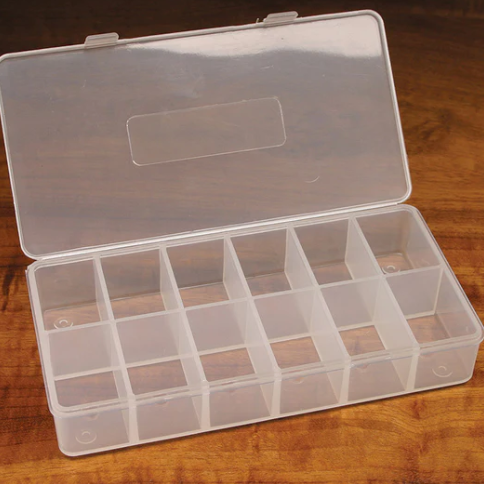 Clear Empty 12 Compartment Dubbing Box - Feather Craft Fly Fishing