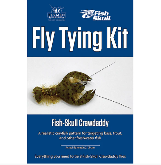 Flymen Fish-Skull Crawdaddy Fly Tying Kit - Feather Craft Fly Fishing