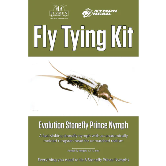 Flymen Evolution Stonefly Prince Nymph Fly Tying Kit - Feather Craft Fly Fishing
