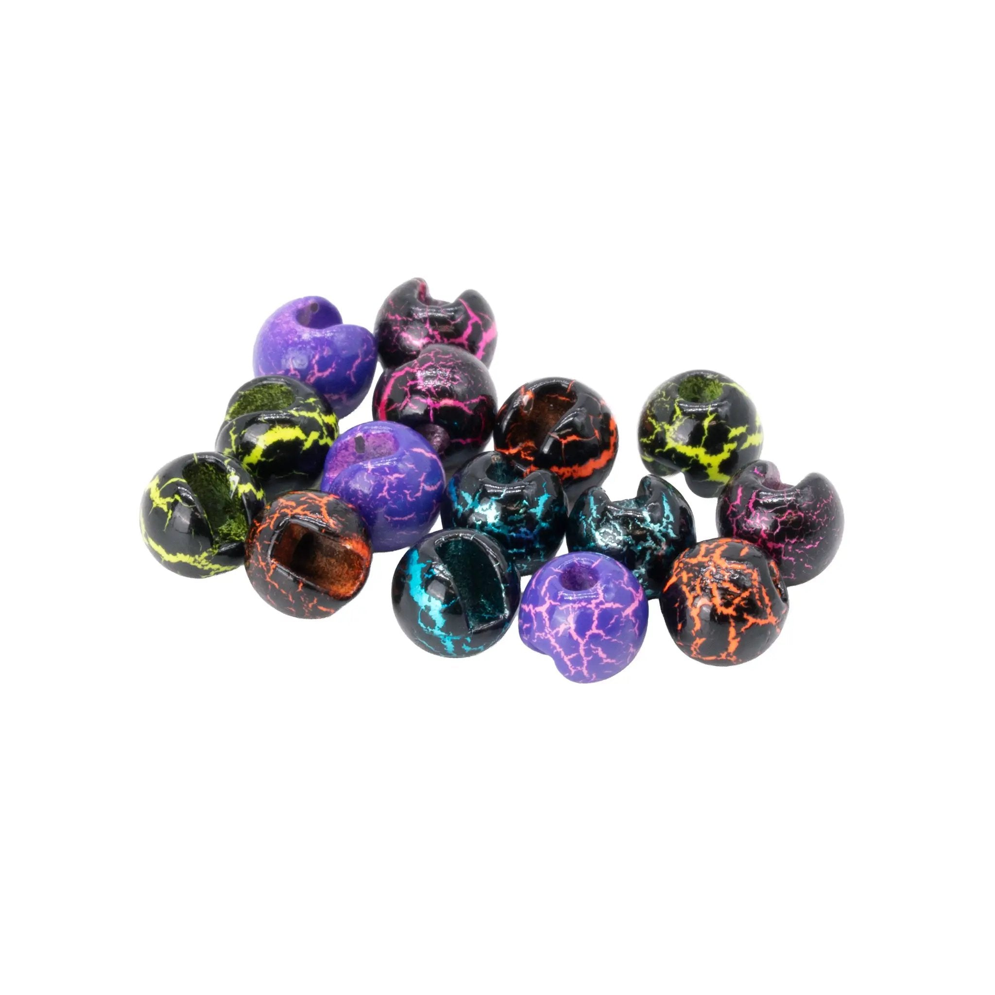 Crackle Slotted Tungsten Beads by Hareline Dubbin