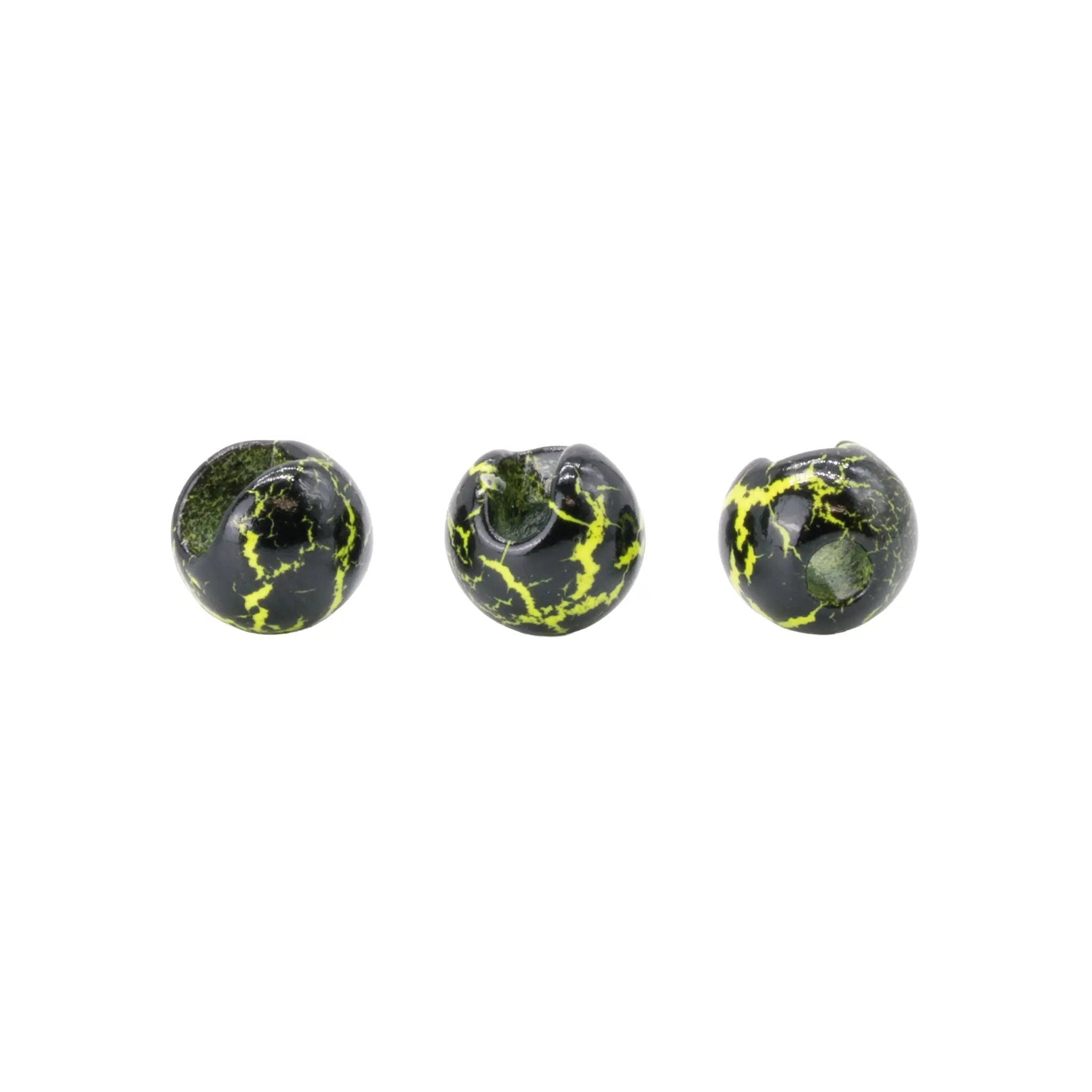 Crackle Slotted Tungsten Beads by Hareline Dubbin
