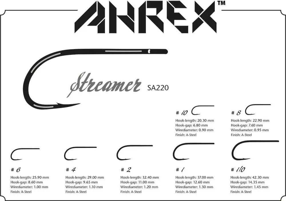 Ahrex SA220 Salt Series Streamer Hook by Ahrex