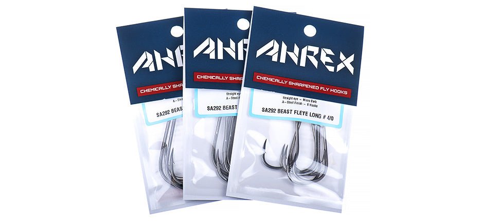 Ahrex - Ahrex SA292 Salt Series Bob Popovics Long Shank Beast Fleye Hook - Feather Craft Fly Fishing