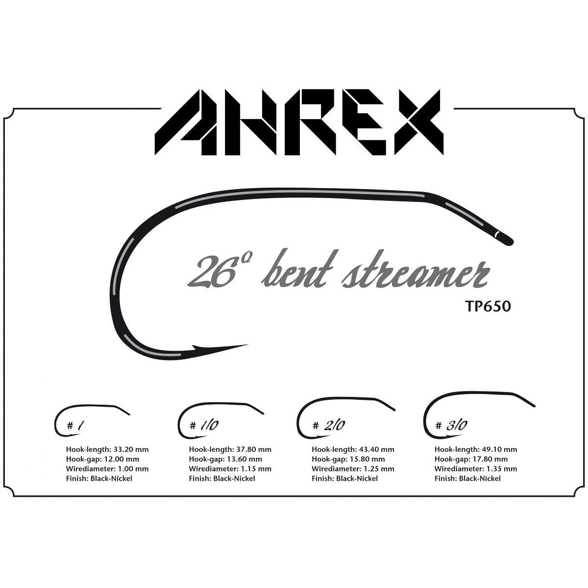Ahrex - Ahrex TP650 Trout Predator 26 - Degree Streamer Hook - Feather Craft Fly Fishing