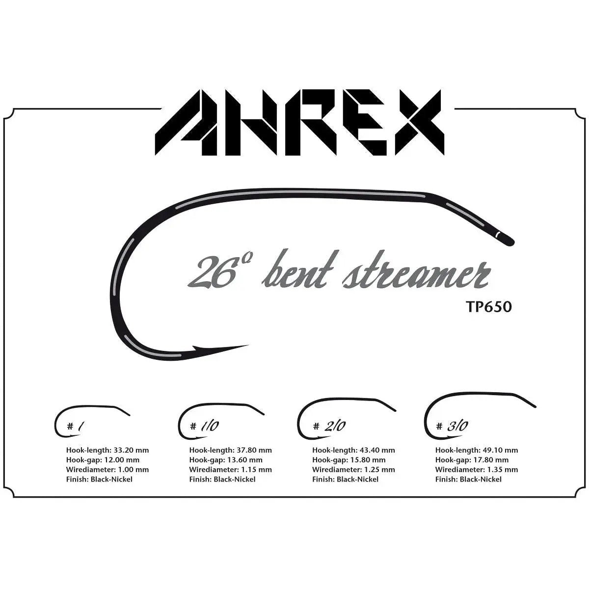 Ahrex TP650 Trout Predator 26-Degree Streamer Hook by Ahrex