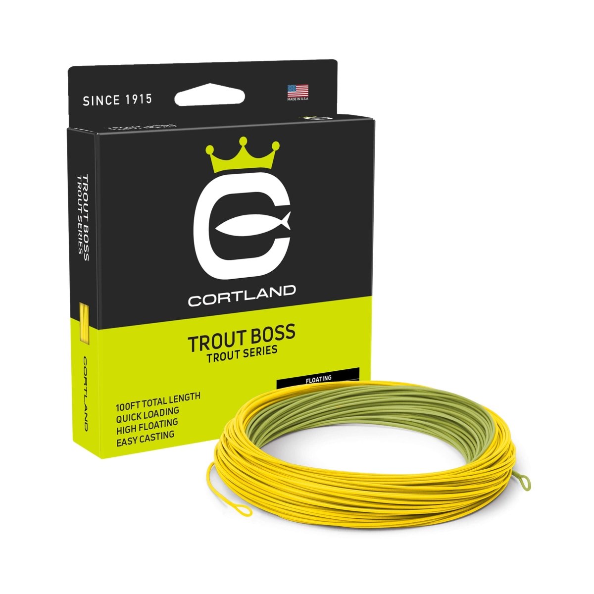 Trout Boss Green / Yellow by Cortland Line Company