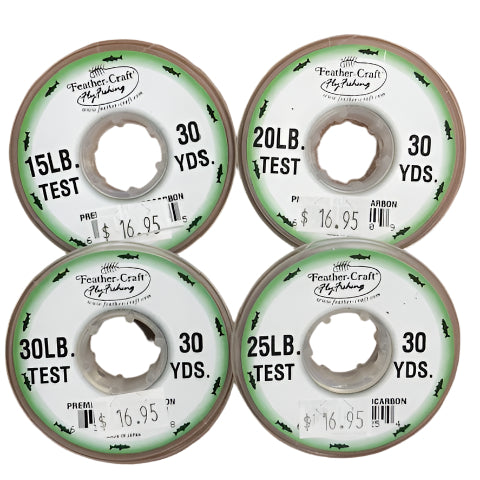 Feather Craft Premium Fluorocarbon Tippet Material - Heavier Sizes - Feather Craft Fly Fishing