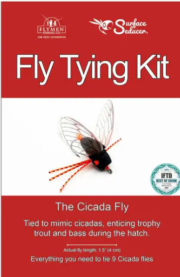 Cicada Fly Tying Kit by Flymen Fishing Company