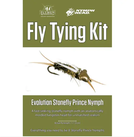 Evolution Stonefly Prince Nymph Fly Tying Kit by Flymen Fishing Company