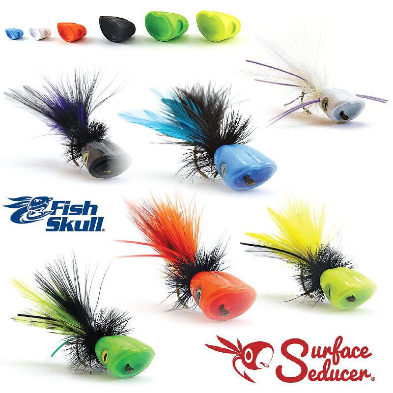 Flymen Fishing Company - Fish Skull Surface Seducer Popper/Slider Heads - Feather Craft Fly Fishing