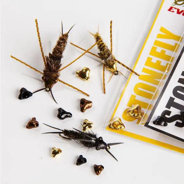 Nymph Head Evolution Stonefly" Tungsten Bead Heads by Flymen Fishing Company