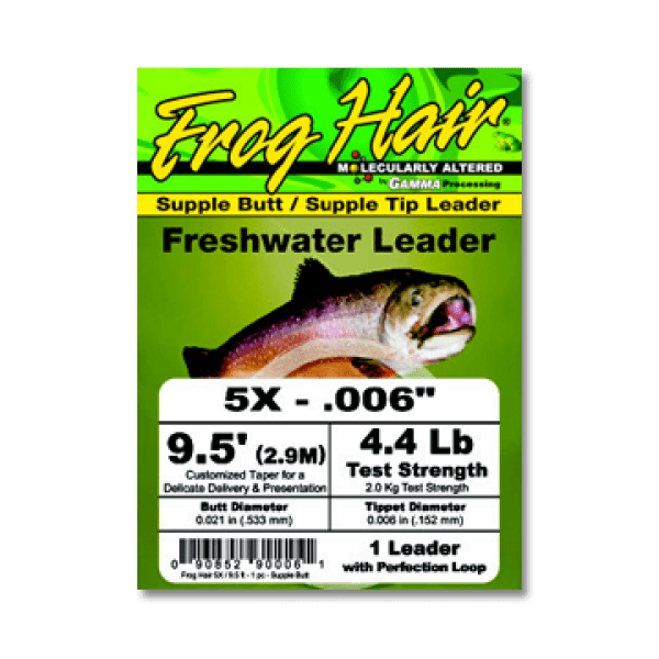 Frog Hair Knotless High Performance 9.5-Foot Tapered Leaders by Frog Hair