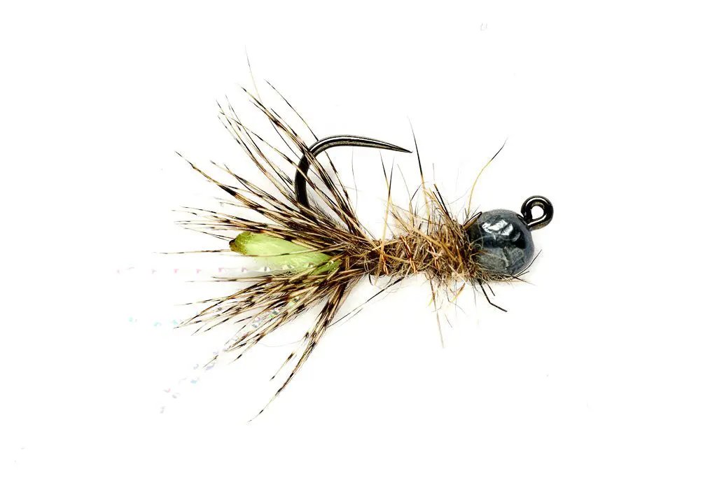 Peeping Caddis Jig Burnt Green by Fulling Mill
