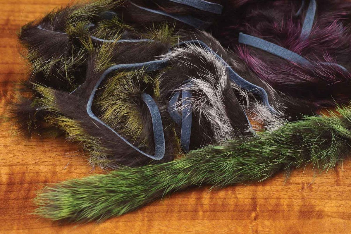 Hareline Dubbin - 1/4" Magnum Frostip Rabbit Strips - Feather Craft Fly Fishing