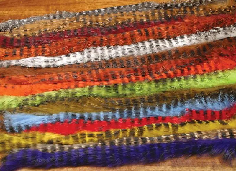 Black Barred 1/8" Rabbit Strips by Hareline Dubbin