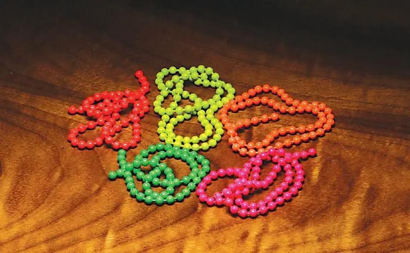 Fluorescent Bead Chain Eyes by Hareline Dubbin