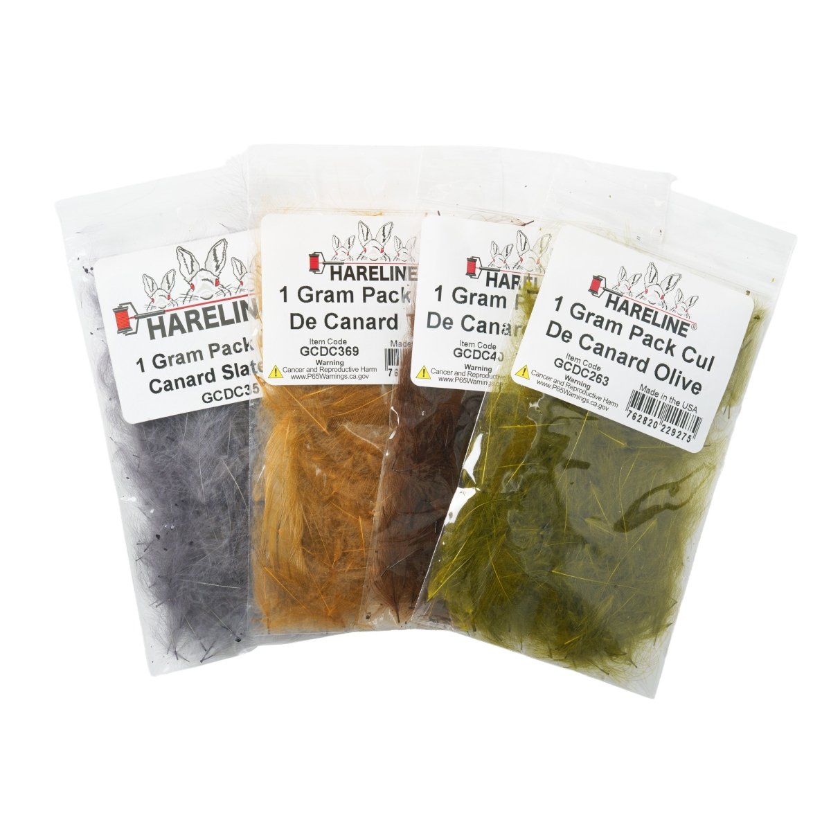 Hareline Dubbin - Hareline Bulk CDC 1-Gram Packs - Feather Craft Fly Fishing