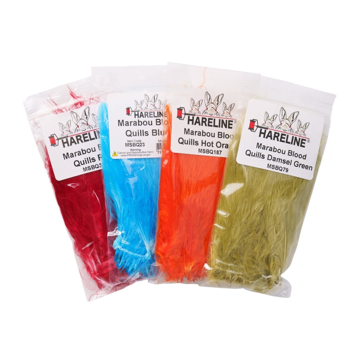 Hareline Dubbin - Hareline Premium Marabou Blood Quills 4-5" - Feather Craft Fly Fishing