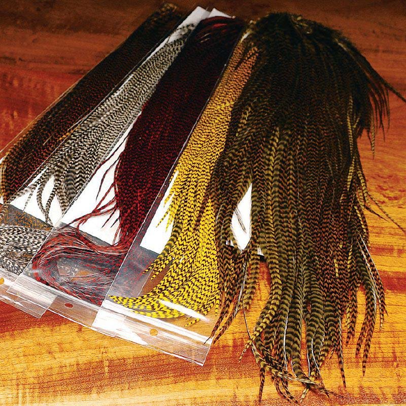 Hareline Dubbin - Keough Grade - 1 Grizzly Half Saddle - Feather Craft Fly Fishing