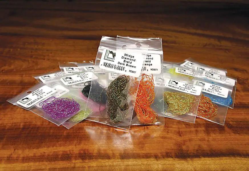 Midge Diamond Braid by Hareline Dubbin