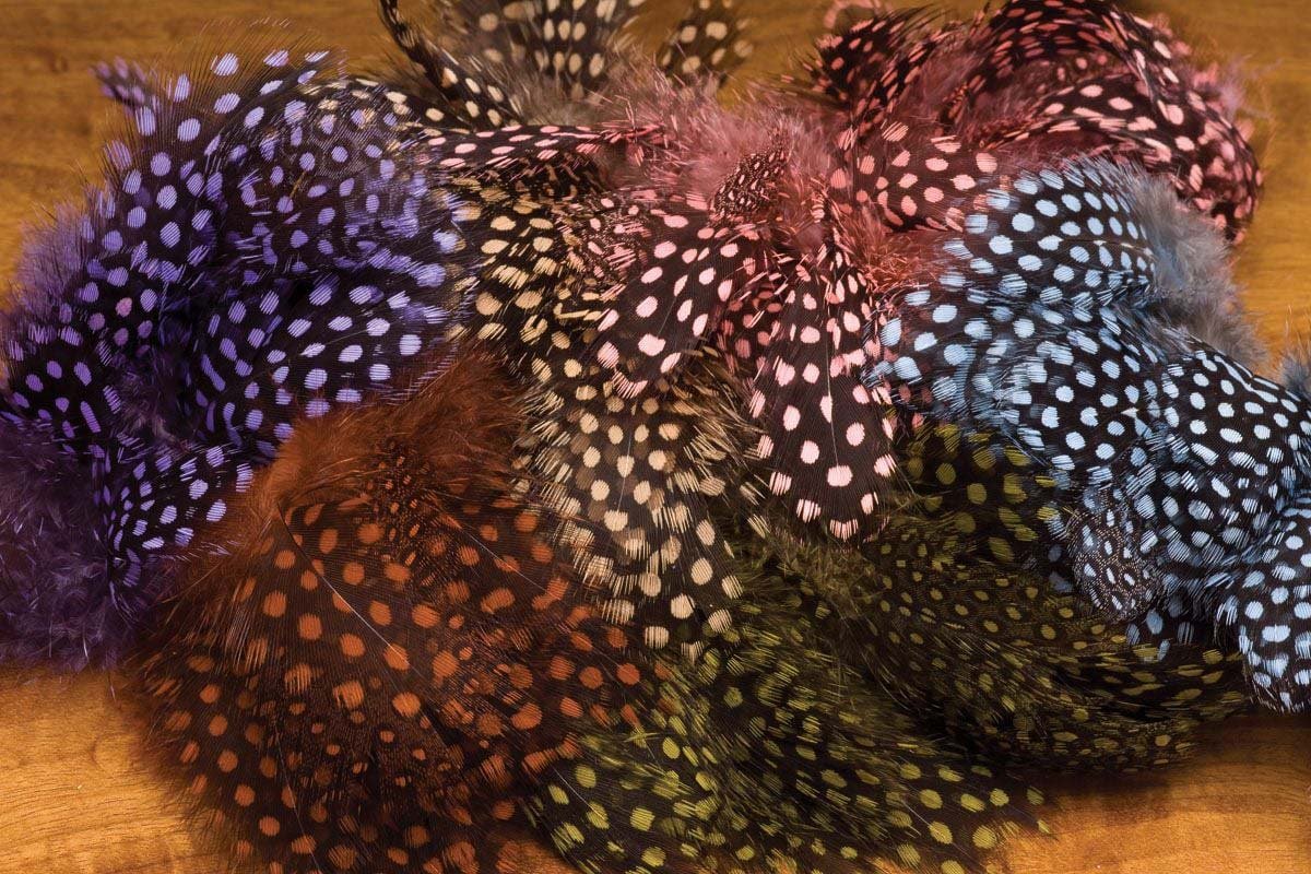 Hareline Dubbin - Strung Guinea Body Feathers - Feather Craft Fly Fishing