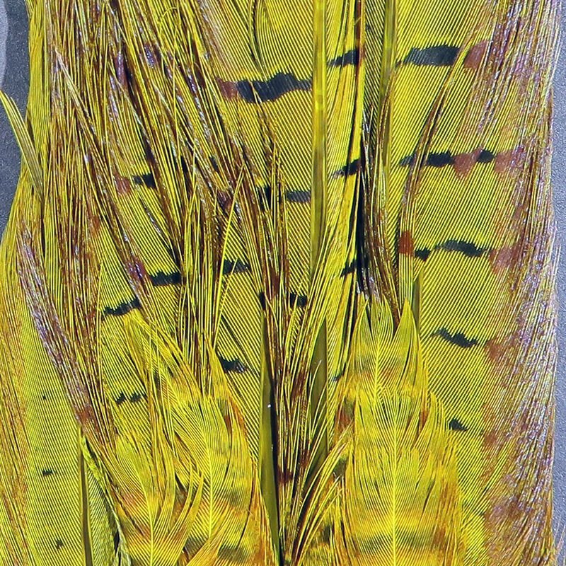 Hareline Dubbin - Yellow Ringneck Pheasant Tail Clump - Feather Craft Fly Fishing