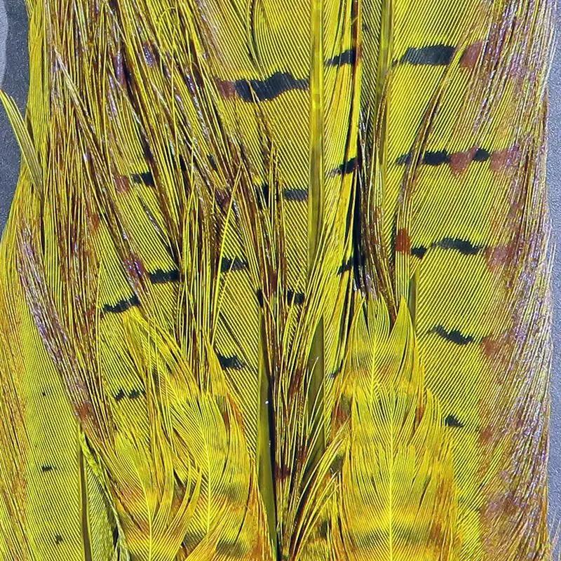 Yellow Ringneck Pheasant Tail Clump by Hareline Dubbin