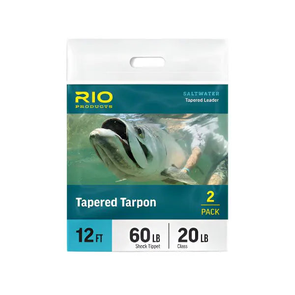 Rio Tapered Tarpon 12-Foot Leader With Fluorocarbon Shock Tippet by Rio