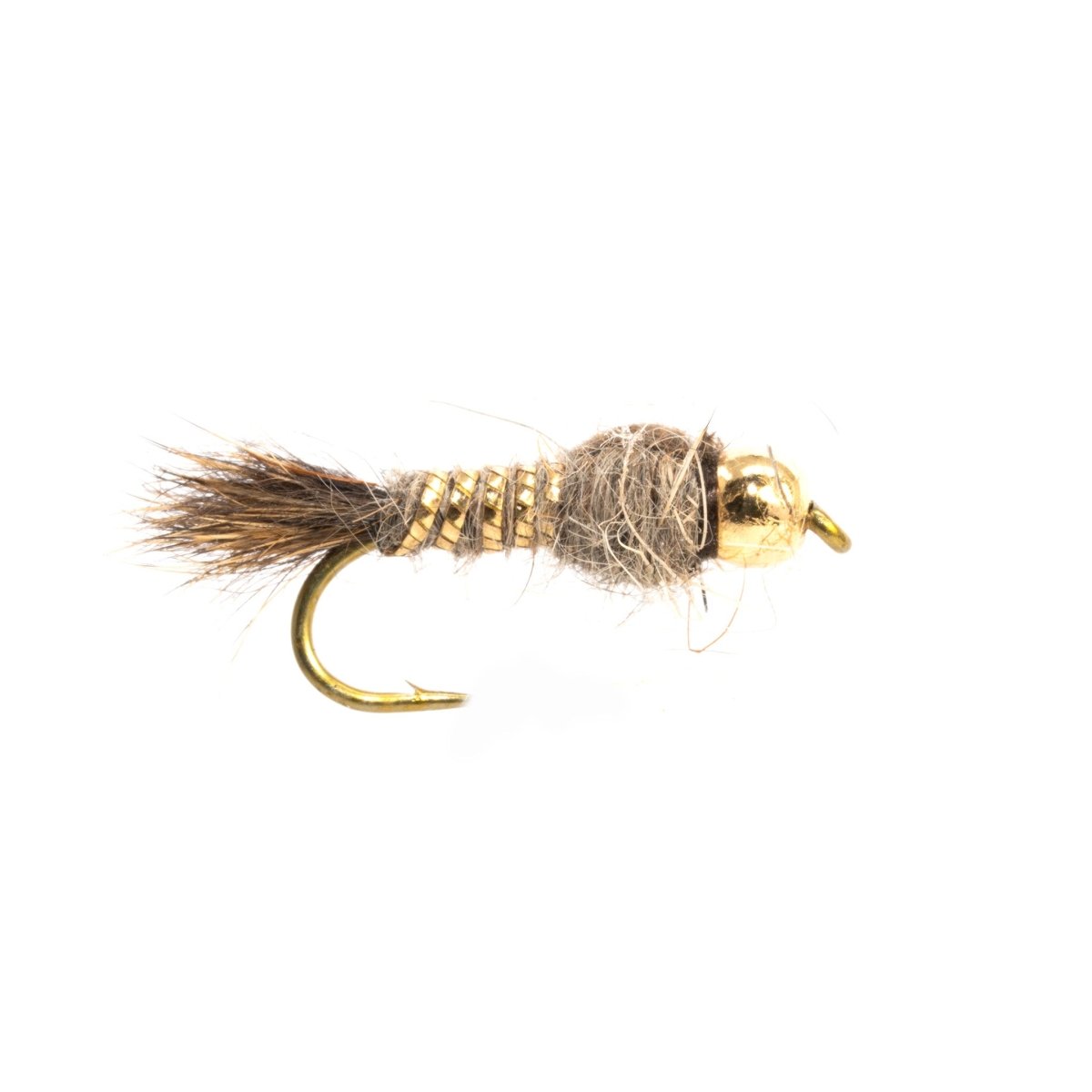 Solitude Flies - Bead Head Gold Ribbed Hares Ear - Feather Craft Fly Fishing