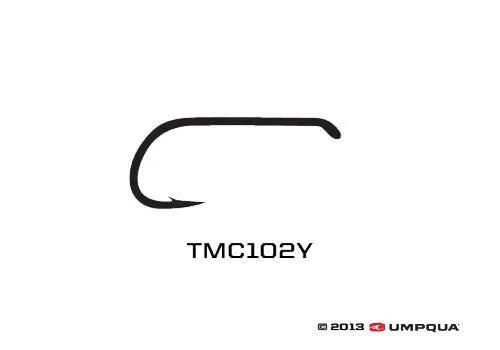 TMC 102Y Wide-Gap Black Dry Fly Hook by Tiemco