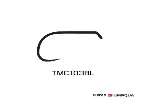 Tiemco - Tmc 103Bl Black Barbless Dry - Fly Hook - Feather Craft Fly Fishing