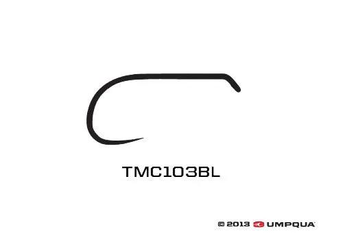 Tmc 103Bl Black Barbless Dry-Fly Hook by Tiemco