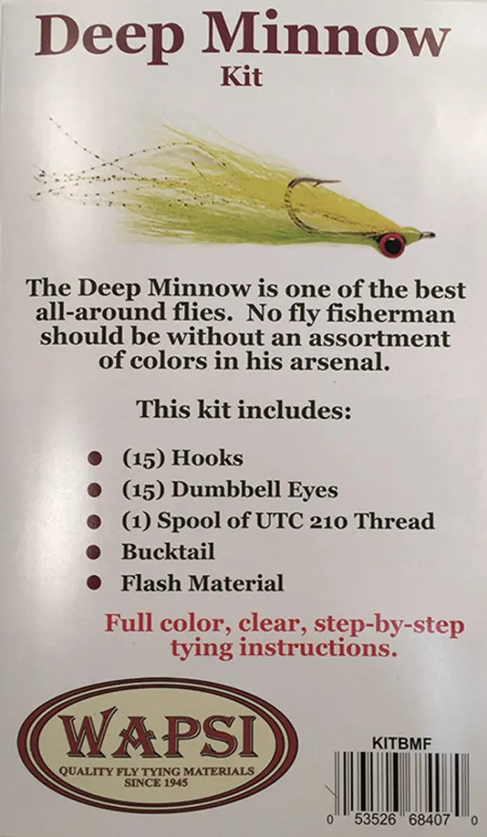 Clouser Deep Minnow Fly Tying Kit by Wapsi